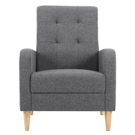 Luxe BukkitBow vleugelstoel met armleuningen, linnen en fluwelen bekleding, massief houten poten, stijlvolle lounge fauteuil