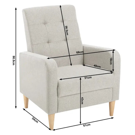 Luxe BukkitBow vleugelstoel met armleuningen, linnen en fluwelen bekleding, massief houten poten, elegante lounge fauteuil.