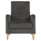 Luxe BukkitBow vleugelstoel met armleuningen, linnen en fluwelen bekleding, massief houten poten, comfortabele lounge fauteuil