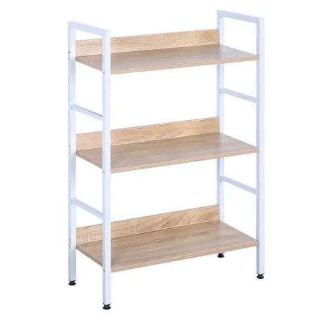 BukkitBow wandkast en opbergrek met 3 planken, grote opslagruimte, multifunctioneel, afmetingen 60x27,5x93 cm, zwart metalen frame