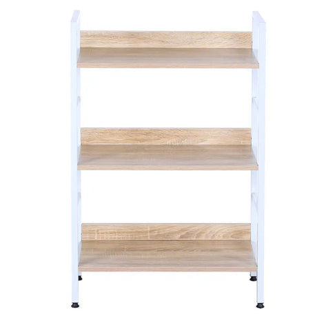 BukkitBow wandkast en opbergrek met 3 planken, grote opslagruimte, multifunctioneel, afmetingen 60x27,5x93 cm, zwart metalen frame
