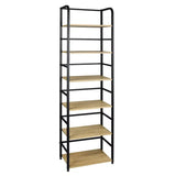 BukkitBow metalen boekenkast met 6 planken, ruime opslag, stabiel en duurzaam, afmetingen 50x30x176 cm, voor boeken en spullen.