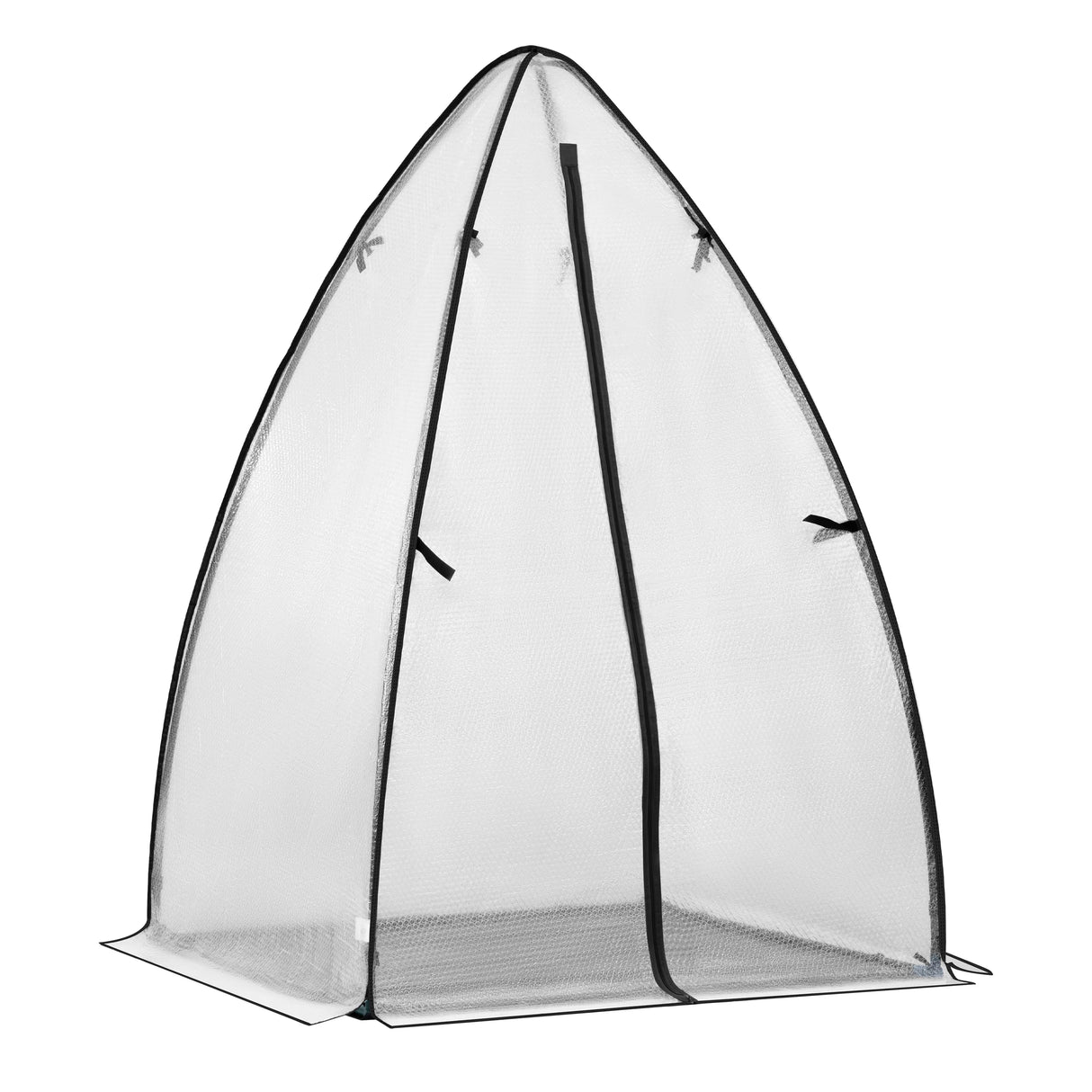 BukkitBow wintervaste foliekas met grondzeil en noppenfolie, polytunnel 120x180cm, geschikt voor tuinbouw en plantbescherming