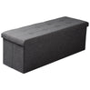 BukkitBow XXL opvouwbare opbergbank poef, 110 cm, 118L, stevige opbergbank met belastbaarheid tot 300 kg, in zwart.