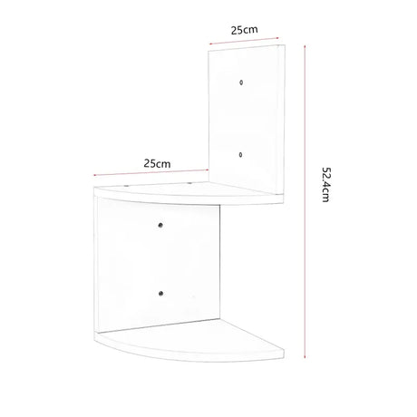 BukkitBow - Zigzag Hoekkast / Hoek Wandplank - Stevig Hout