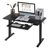 BukkitBow zit-sta bureau met verstelbare hoogte, 2 motoren, toetsenbord lade en anti botsing, geschikt voor ergonomisch werken