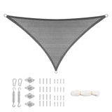 BukkitBow zonnescherm schaduwdoek 180g/m², scheurbestendig met bevestigingsmaterialen, voor optimale zonbescherming in 3 formaten