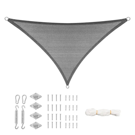 BukkitBow zonnescherm schaduwdoek 180g/m², scheurbestendig met bevestigingsmaterialen, voor optimale zonbescherming in 3 formaten