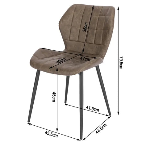 BukkitBow - Comfortabele Eetkamerstoelen - Faux Leer