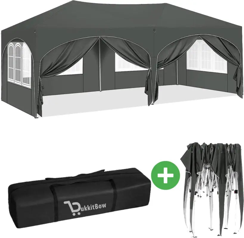 BukkitBow - Dubbele Partytent met Zijwanden – Opvouwbare