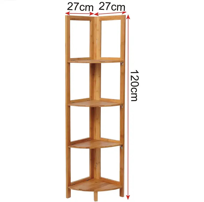 BukkitBow - Hoekplank / Wandplank - Bamboe Kast - 4