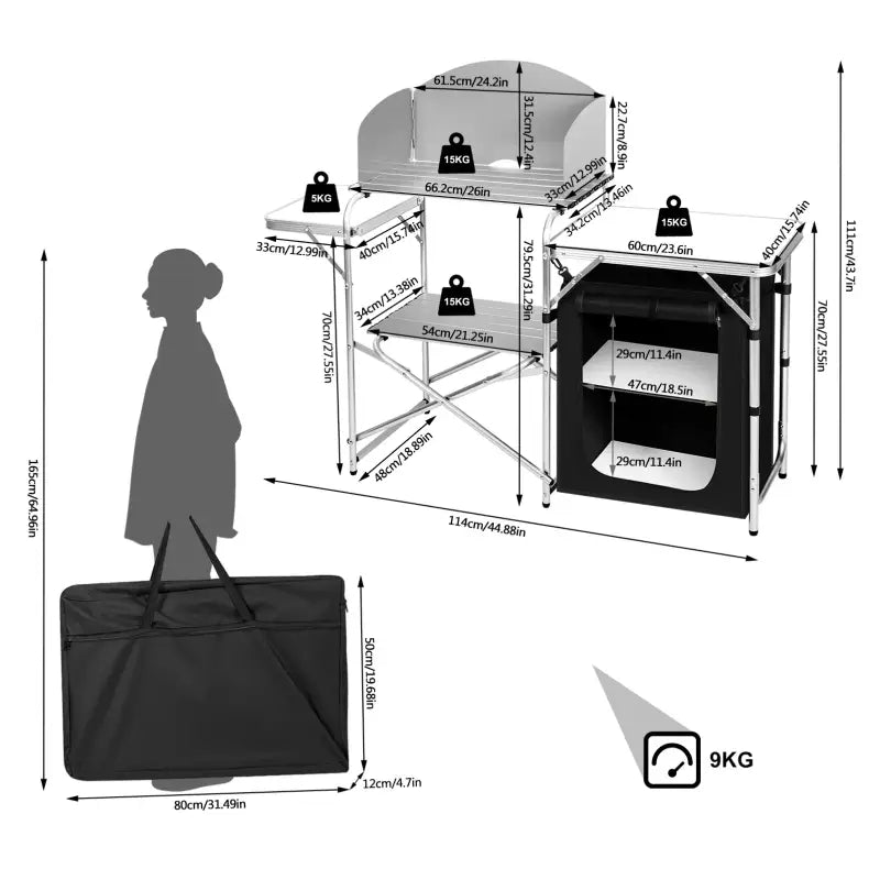 BukkitBow - Multifunctionele Campingkeuken - Roestvrij