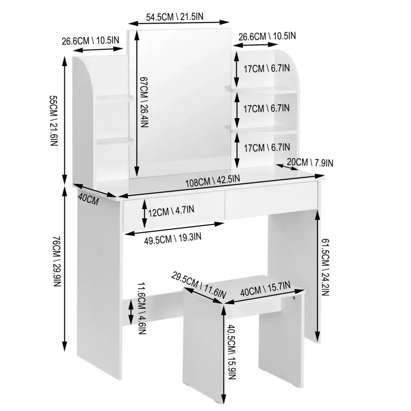 BukkitBow - Multifunctionele Kaptafel Set - Hout