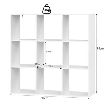 BukkitBow - Open Boekenkast met 9 Vakken - Hout/Melamine