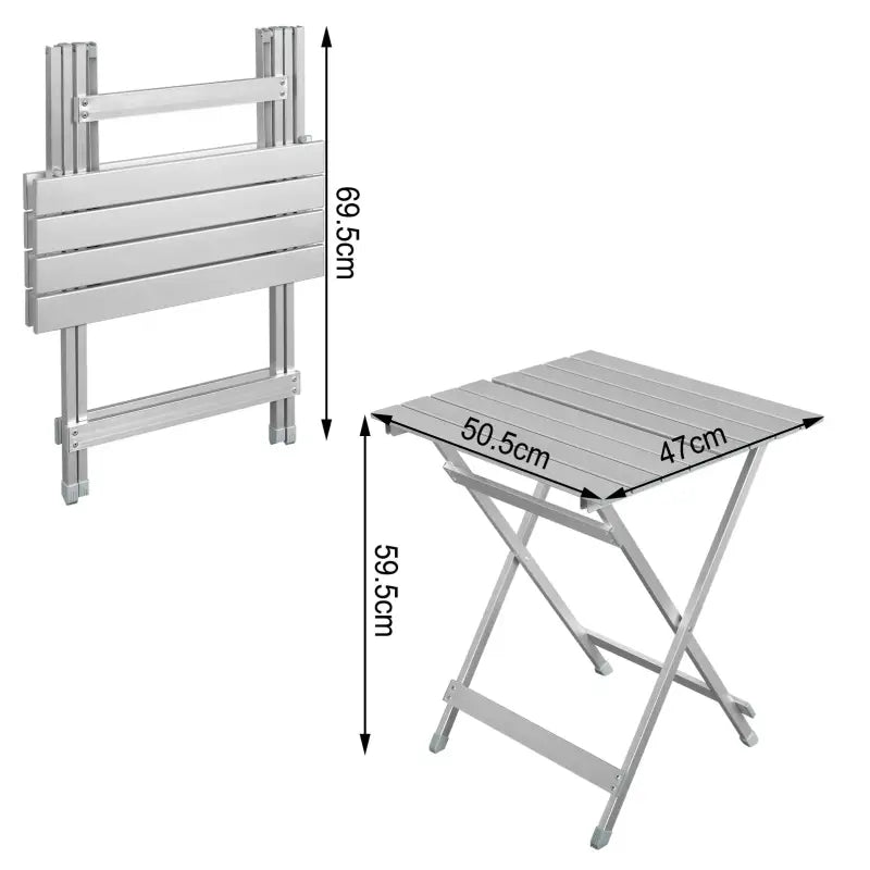 BukkitBow - Opvouwbare Campingtafel - van Stevig Aluminium