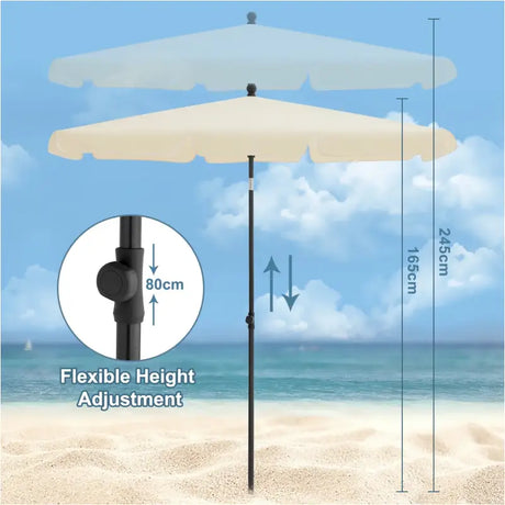 BukkitBow - Parasol - UV-Bestendig - Strandparasol - 45°