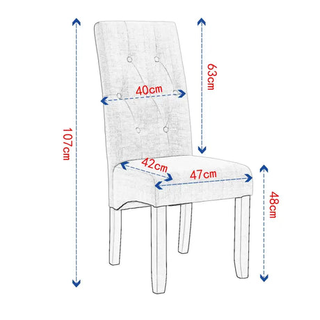 BukkitBow - Set van 2 Eetkamerstoelen met Linnen/Fluwelen