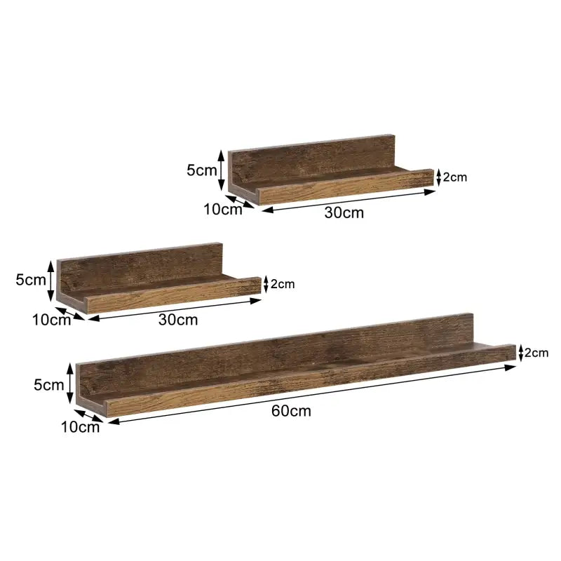 BukkitBow - Set van 3 Wandplanken - Hoogwaardig MDF