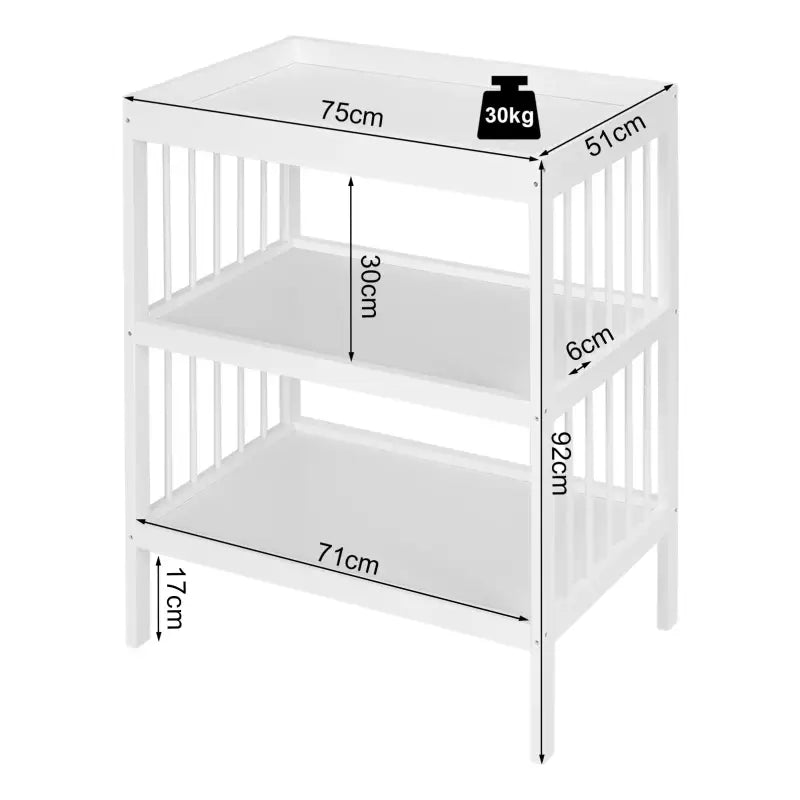 BukkitBow - Verzorgingstafel voor Baby - MDF - Wit