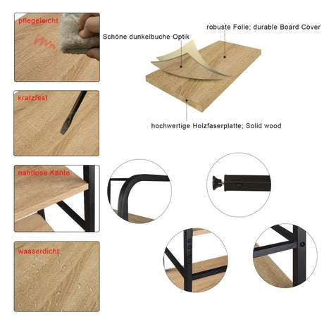 BukkitBow - Wandplank / Boekenrek - Metalen Rek - 6 Laags