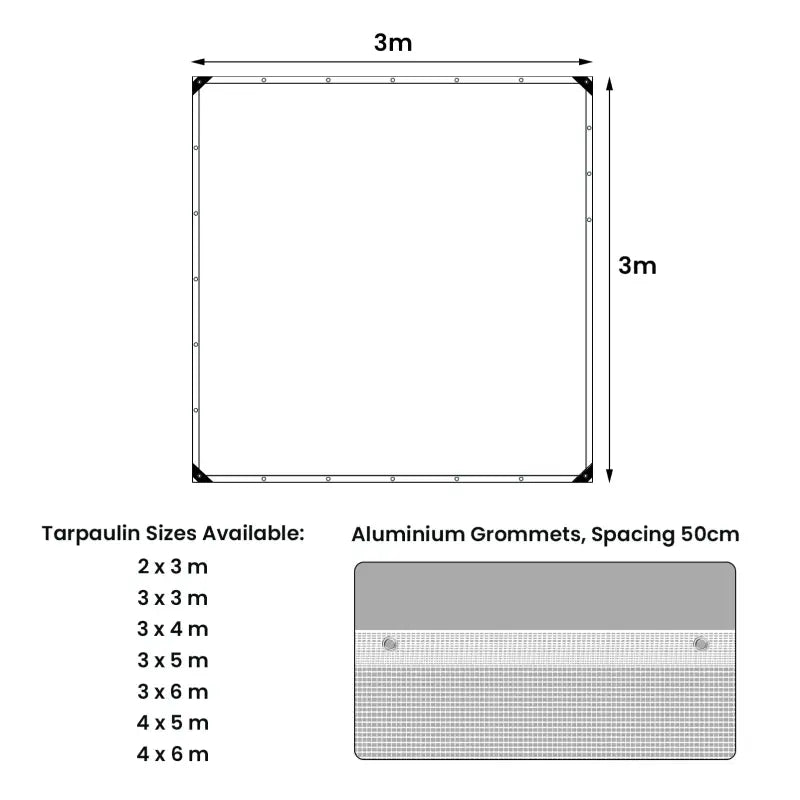 BukkitBow - Waterdicht Zeildoek - Transparant met Aluminium