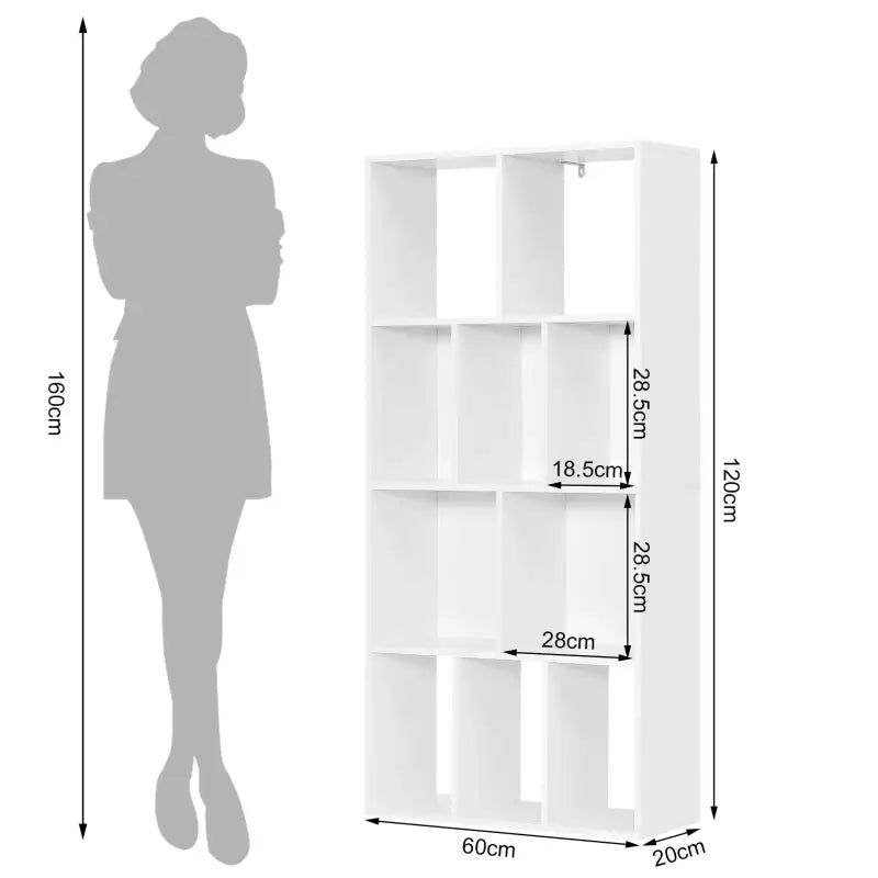 BukkitBow - Witte Kubus Boekenkast - 4 Lagen Kast met 10